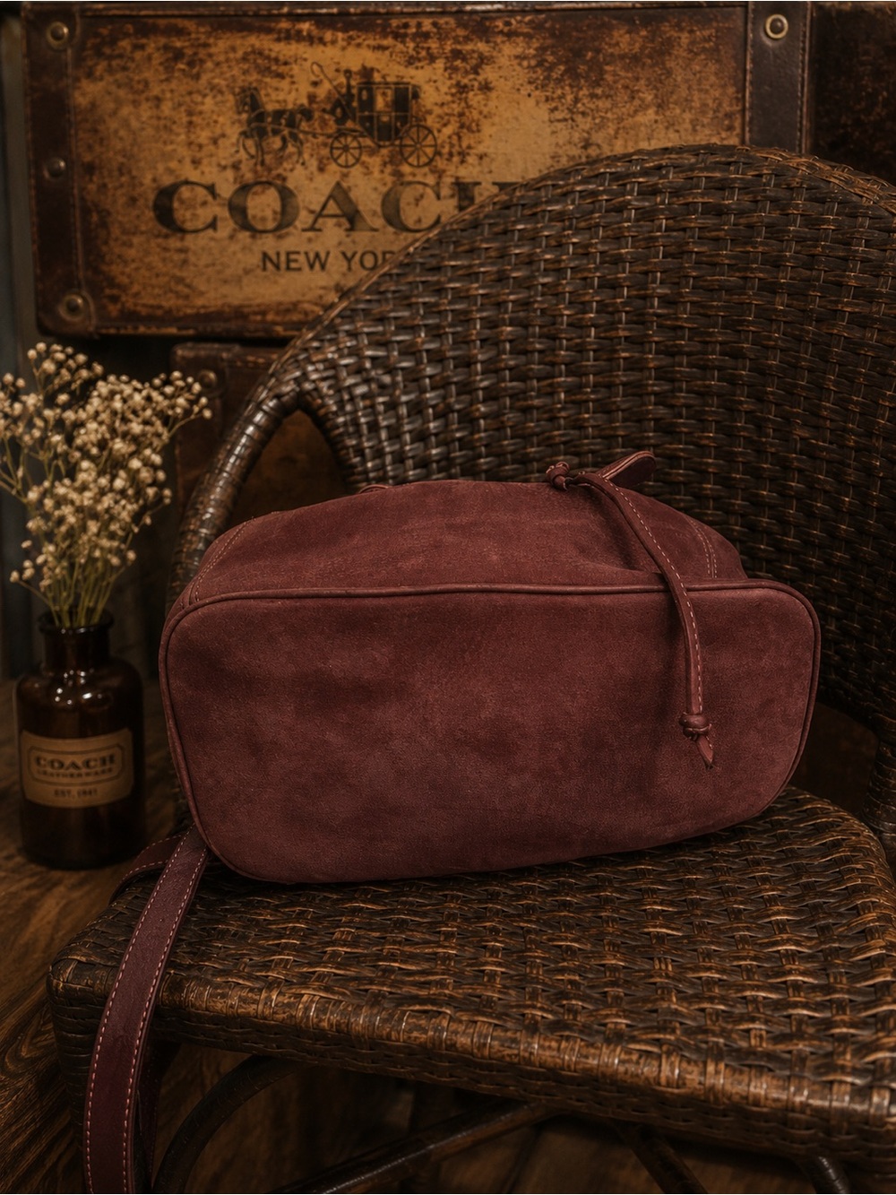 Vintage Coach Sonoma Nubuck Leather Backpack – Made in Italy – Rare color - Picture 3 of 8